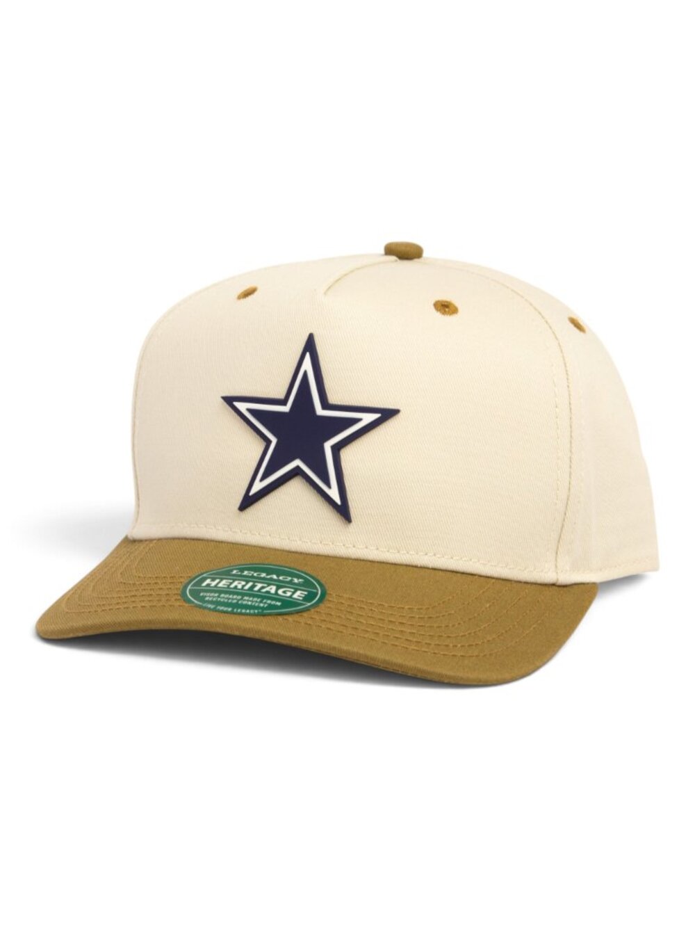Dallas Cowboys 3D Two-Tone Snapback Twill Hat- Stone/ Brown
